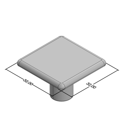60-060-2 MODULAR SOLUTIONS POLYAMIDE PART END CAP 32MM X 32MM LIGHT GRAY
